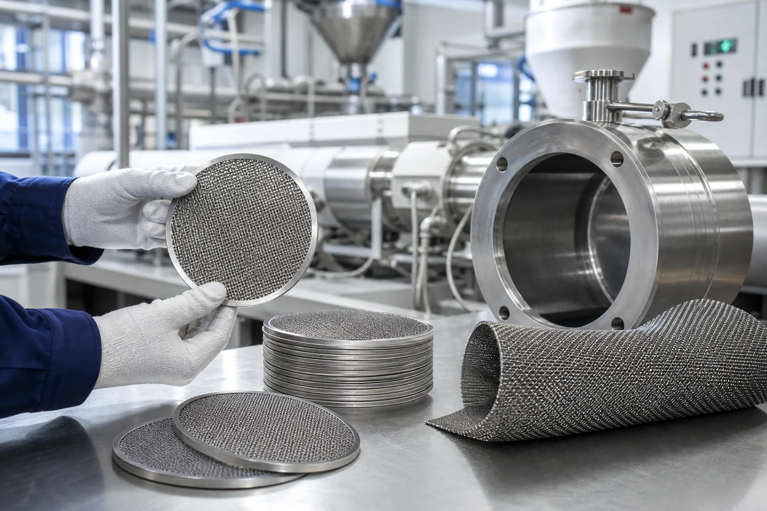 Polymer melt and chemical process screen packs